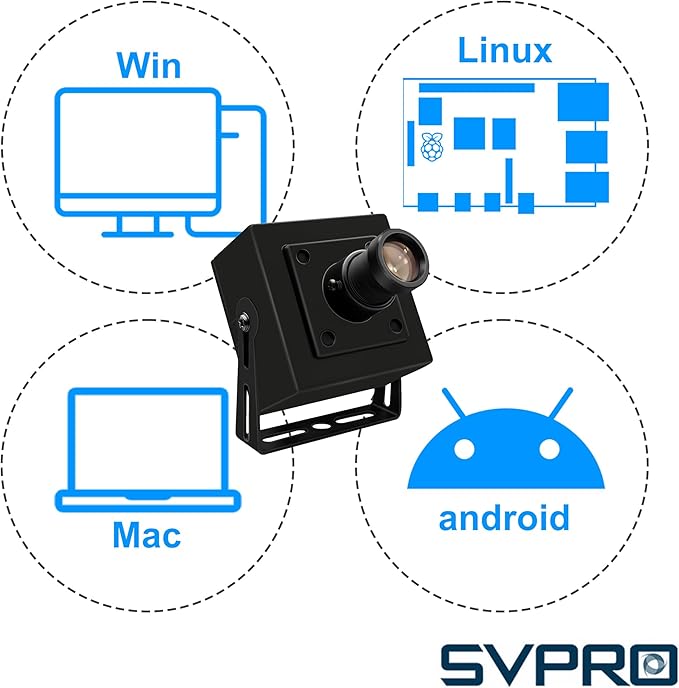 SVPRO 12MP USB Camera Module 4K 30fps Narrow Field of View Industrial Cam 1080P 120fps High Speed UVC Computer Lightburn Laser Camera for Linux,Windows,Android,Mac OS (M12 Lens)