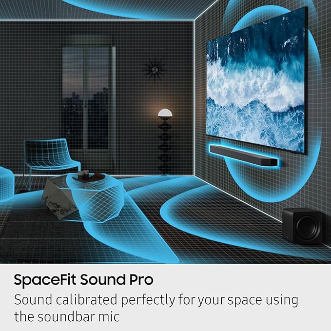 Samsung Q-Series Soundbar HW-Q800F 5.1.2ch with Subwoofer, Dolby Atmos DTS:X Wireless Surround System, Premium Home Theater Sound Bar for TV, Movies, Gaming & Music