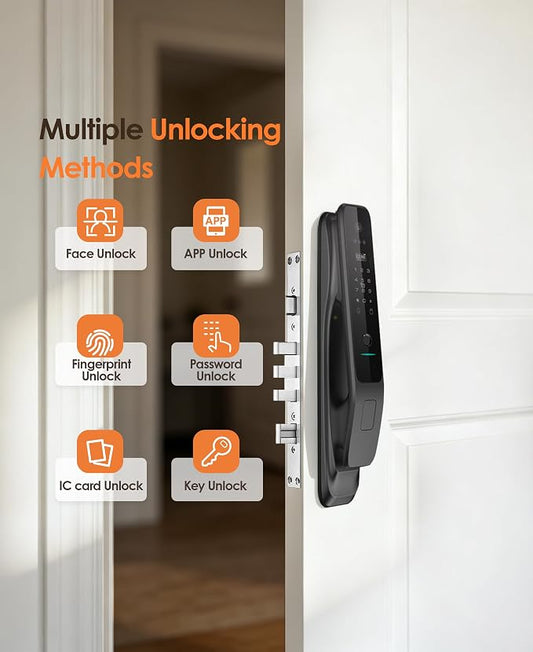 3D Face Recognition Smart Lock with Camera, Palm Vein Keyless Entry