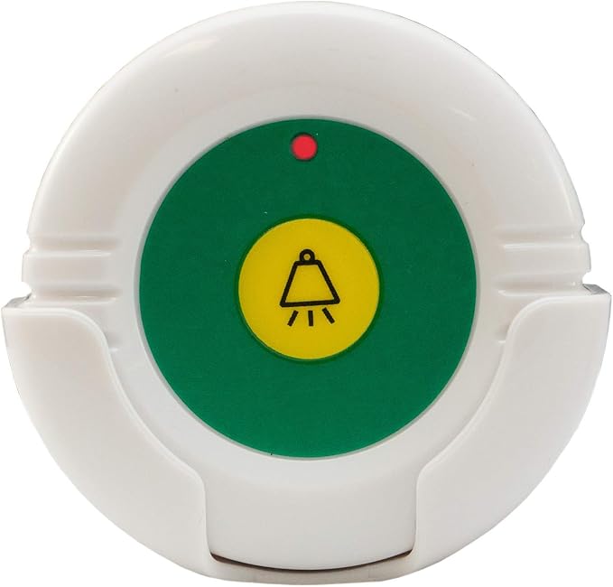 Smart Caregiver Wireless Reset Button for Central Monitor & Wireless Alarms | Add-on/Replacement Reset Button, Compatible with Central Monitor 433-CMU and Wireless Monitor 433-EC, reset up to 100ft away