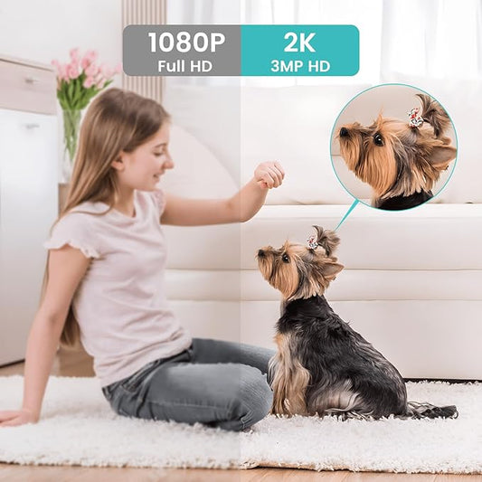 litokam Indoor Cameras for Home Security with Night Vision, Pet Camera with Phone App, WiFi Home Security Camara, Baby Monitor Compatible with Alexa, Motion Detection, 2-Way Audio, 2 Pack, 1080P