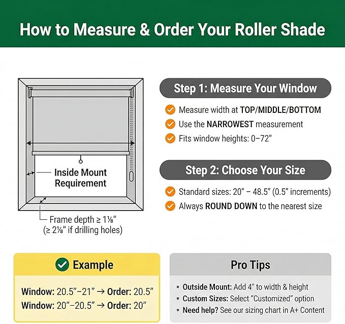 Interior Window Shades, Motorized Blinds No Drill, Cordless Automatic Roller Shades, Smart Blinds Compatible with Alexa & Google Assistant, UV Protection (White 40" W x 72" H)
