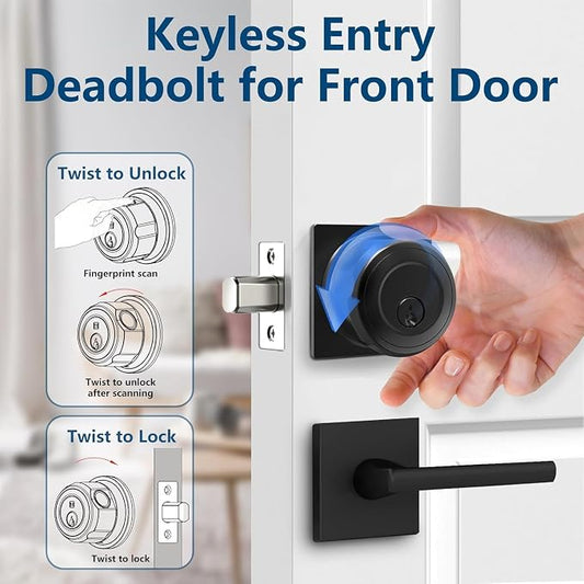 GeekTale Fingerprint Deadbolt Lock with APP, Smart Deadbolt for Front Door