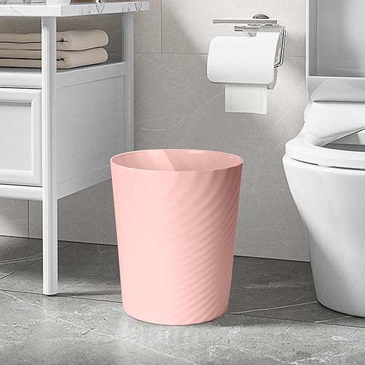 Trash Can - Small Waste basketbin - 1.8 Gallon- for Office,Home,Bathroom,Kitchen - Pink