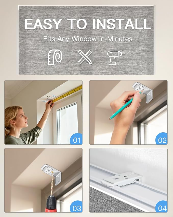 Motorized Roman Shades for Windows, Custom Light Filtering Roman Blinds with Remote, Smart Privacy Window Shades for Living Room Kitchen Office, Alexa & Google Home Compatible, App Control via RF Hub