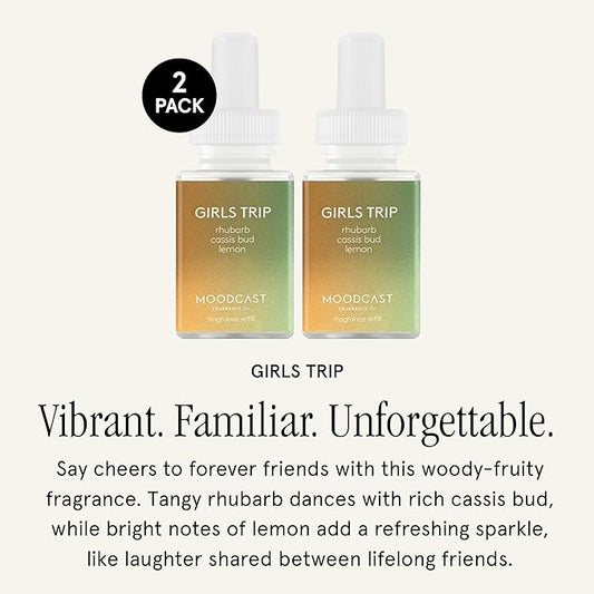 Pura & Moodcast Home Scent Refill - Smart Home Air Diffuser - Long-Lasting Premium Fragrance per Refill - Household Essential - Clean & Safe Diffuser Fragrance - 2 Pack, Girls Trip