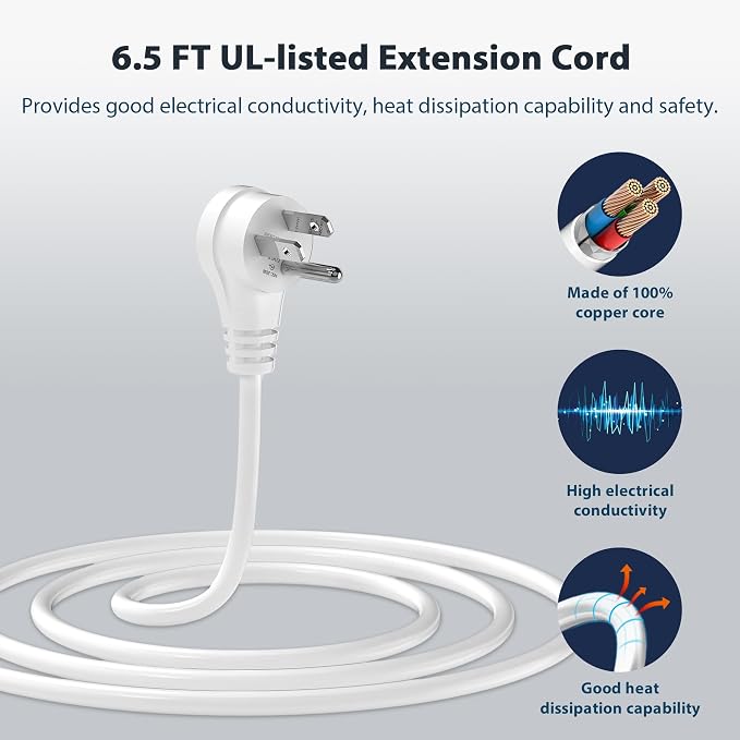 Power Strip with USB, TOPREK Power Strip Tower with 9 Outlets, 2 USB-C, 2 USB-A, Convertible Outlet Extender & Desk Charging Block, 6.5 FT Flat Plug Extension Cord for Home Office, Kitchen 1625W/13A