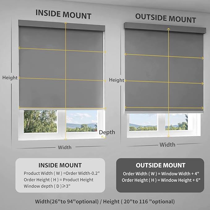 ZSTARR Motorized Roller Shades Blackout Smart Roller Blinds with Remote Control Rechargeable Blind Compatible with Alexa Automatic Window Shades for Home Custom Size (BO Coffee)