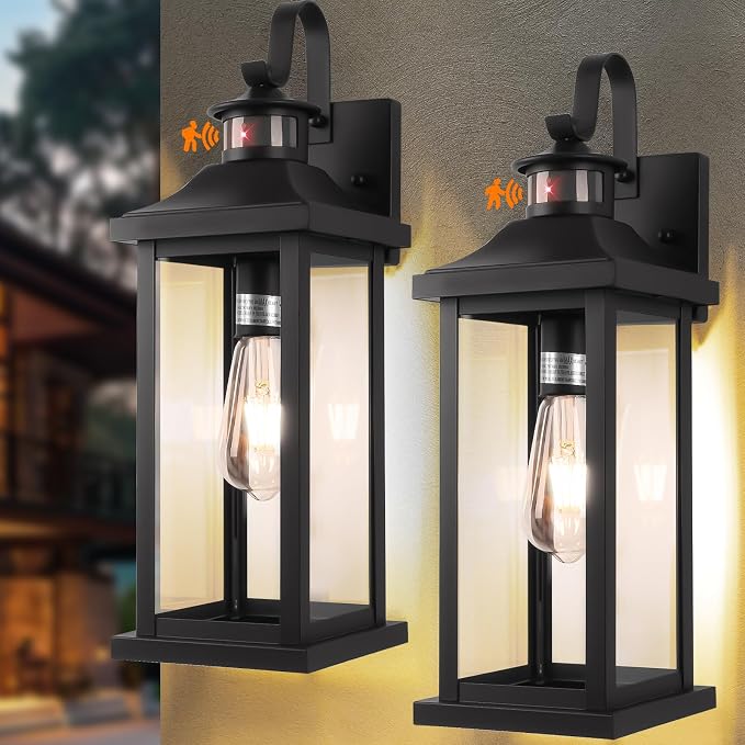 Motion Sensor Dusk to Dawn Outdoor Lighting 18โ Large