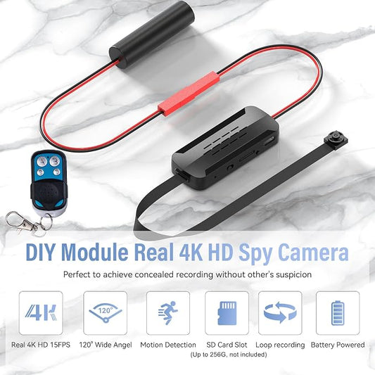 Real Ultra 4K HD Hidden Mini DIY Camera,Tiny Security Cam Motion Detection