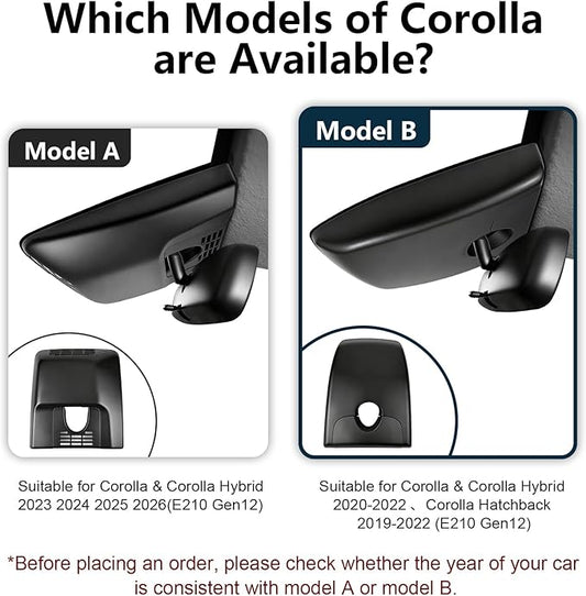 Mangoal Front 4K & Rear 1080p Dash Cam Custom fit for Toyota Corolla & Hybrid 2020 2021 2022, LE XLE XSE SE,Corolla Hatchback 2019-2022 Gen12 E210 (Model B), Integrated OEM Look, App & WiFi,128GB Card