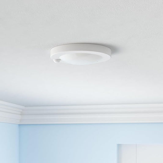 ZAGO LED 6" 120 Volts Closet Light Wired, PIR Motion Sensor Ceiling Disc Light, 15W, 1100 Lumens, CRI>80, 5000K Daylight White for Closet, Laundry, Garage, Pantry, Wet Location, ETL, White, 2 Packs
