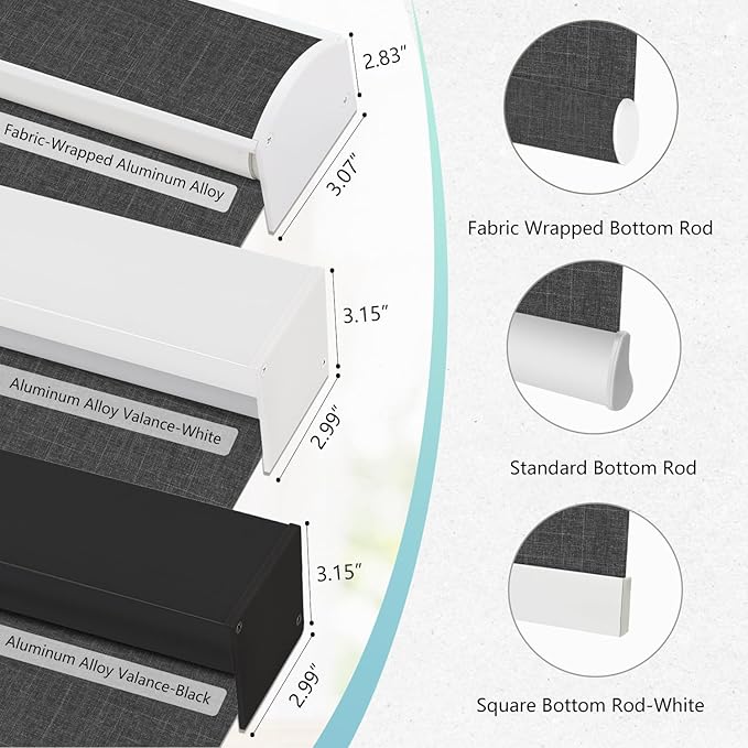 Aprilsmart Motorized Blinds with Remote,Light Filtering Motorized Roller Shades Work with Apple Homekit,Alexa,SmartThings,Google Home,Customize Blinds(Bouvardia Dark Grey-66)