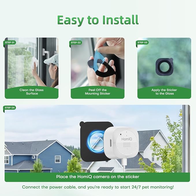 5MP 3K No Drill Window Security Camera, 2.4GHz & 5GHz WiFi Indoor Window Camera Color Night Vision with Anti-Glare, Person and Motion Detector, 24/7 Recording, Easy Install for Apartment,Rental