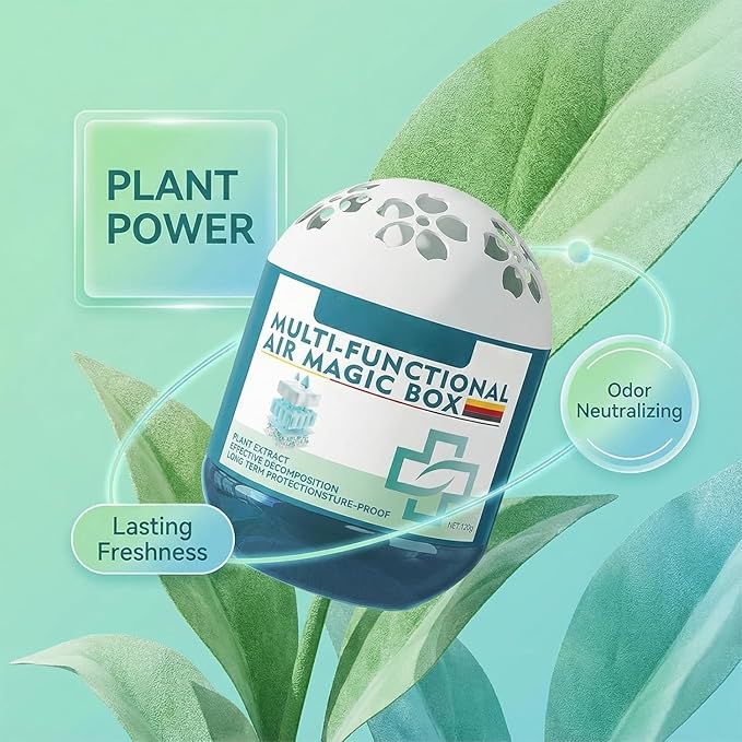 2026 New Indoor Air Purification Dust Removal Magic Box,120g Plant-Based Air Purifier Magic Box,Multi-functional Air Magic Boxs for Continuous Home Air Purification (3pcs)