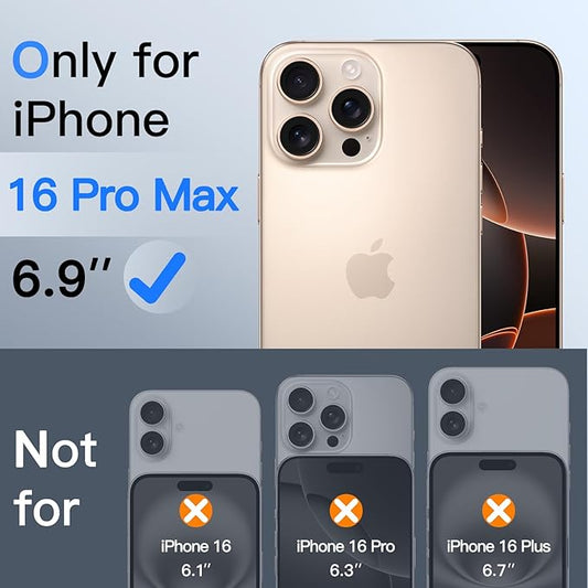 JETech 360 Degree Privacy Screen Protector for iPhone 16 Pro Max 6.9-Inch, 4-Way Anti-Spy Tempered Glass Film with Easy Installation Tool, 2-Pack