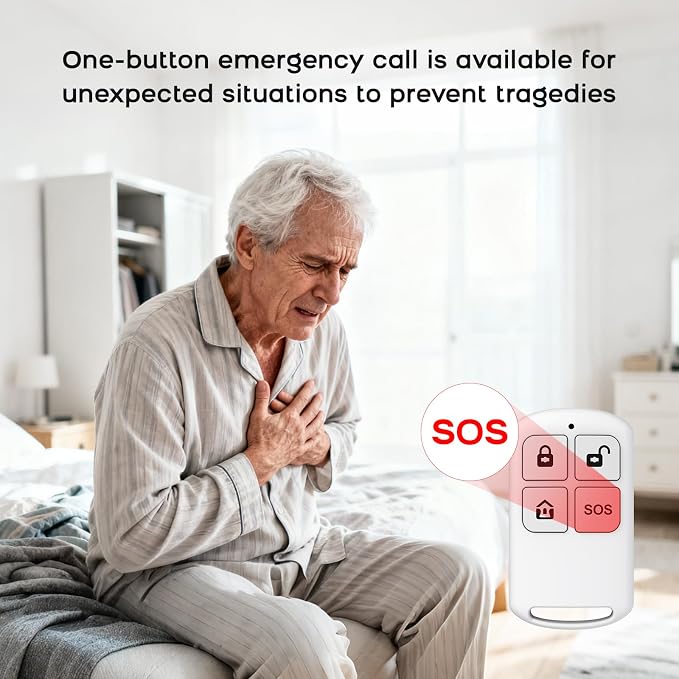 PGST Home Alarm System,4.3in WiFi+4G Touch Screen Siren No Monthly Fees | 21Pcs DIY Alarm System,No Pairing Required + Quick Installation,Instant App Alerts & Auto Alarm Dial,Compatible with Alexa