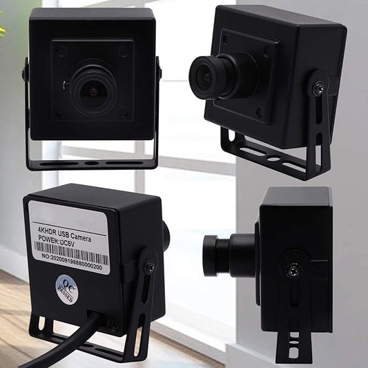 4K Video Surveillance USB Camera 2160P Webcam with Microphone IMX317 Sensor Webcamera for Industrial, 30fps USB Webcam with Mini Case Mini Camera for Video Conference Live Streaming