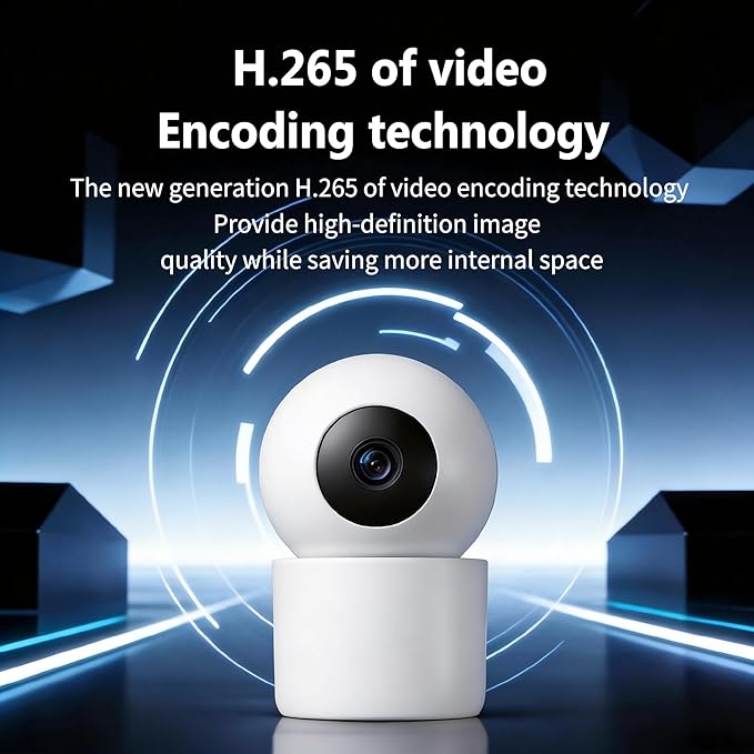 Indoor Pan/Tilt Home Security Mobile Tracking Camera 2K 3MP, 345 Degree Wireless WiFi Webcam/Monitor for Baby/Elder with Night Vision & Phone App (128G SD Card Storage), 2 Way Audio, Human Detection
