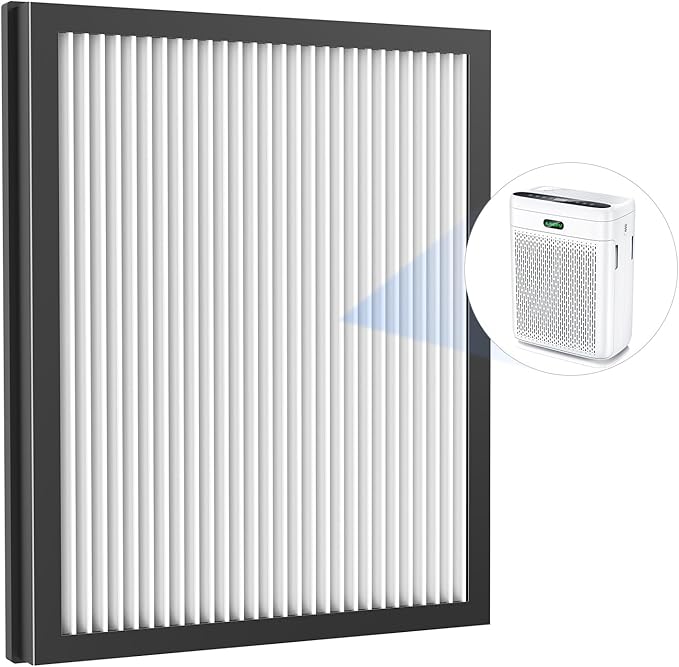 Air Purifiers for Home Large Room with Remote, Up to 3000 Sq Ft, H13 Hepa Double-Sided Air Filter Purifier with PM 2.5 Display Air Quality Sensor, Air Cleaner for Bedroom, Dust, Pets, Smoke, Pollon