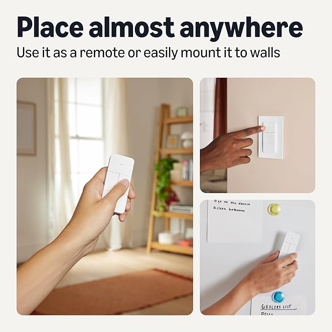 Amazon Basics Smart Dimmer Switch and Remote for Music and Routines, Works with Alexa Only, Compatible Echo Devices Required, Easy Setup, No Wiring Required, Handheld