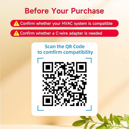 Smart Thermostats for Home, WiFi Thermostats Compatible with Alexa and Google Assistant,7day x 8period Programmable Control Tuya/Smart Life, Energy Saving, C-Wire Require (Black)