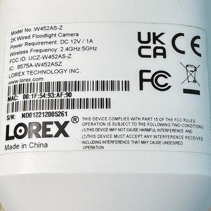 Lorex 2K Wi-Fi Floodlight Security Camera | White | 32GB MicroSD Card Included | No Monthly Fee | Color Night Vision | Motion Detection | 2-Way Talk | Siren | IP65 Weatherproof | Adjustable LEDs