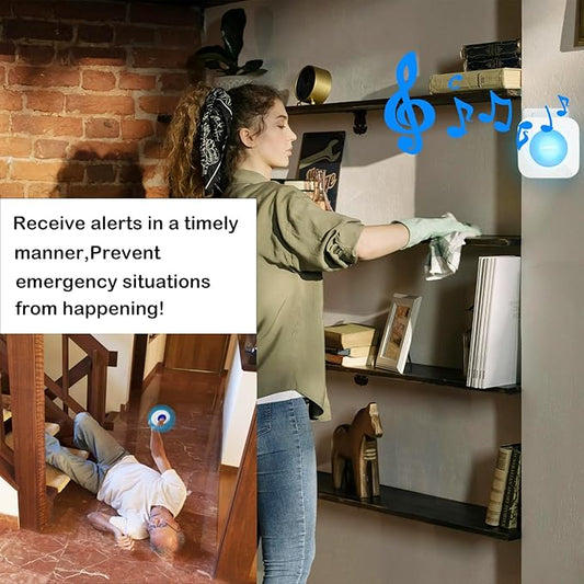 Caregiver Pager Wireless Call Button Call Bell Alert Button Nurse Alert System for Elderly/Patients/Disabled Call Light System 600+ft Operating Range (with Color Light Flashing Reminder) 