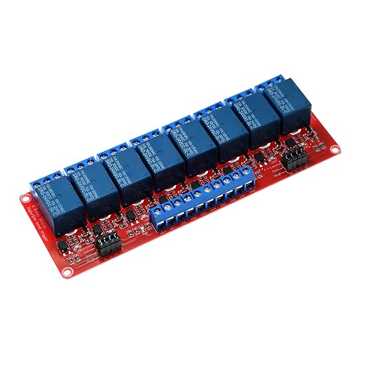 8-Channel 24V Relay Module with Optocoupler Isolation – High/Low Level Trigger Control for Arduino, Raspberry Pi, PLC – Industrial Automation, Smart Home DIY (Supports AC/DC Loads)