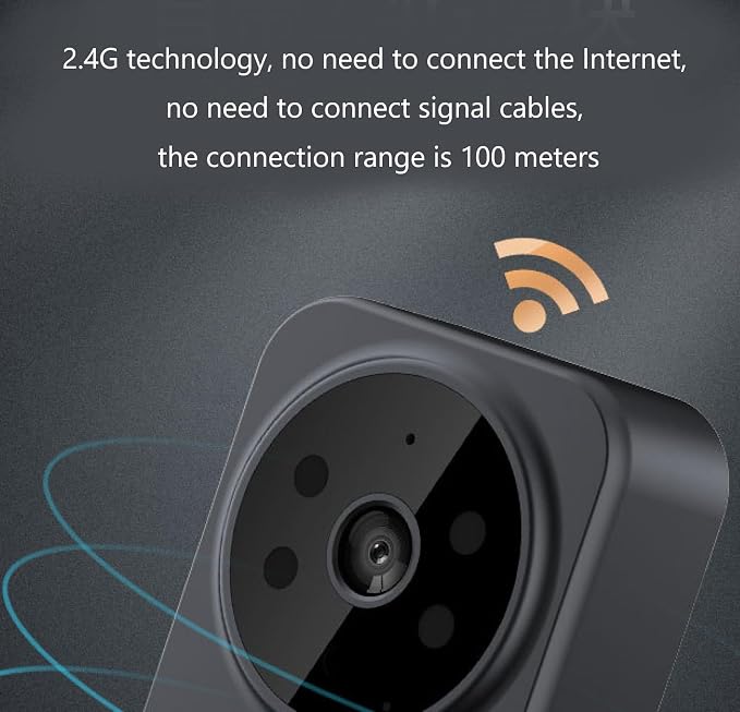 Video Doorbell, Video Intercom System, Smart Video Doorbell, Wireless Video Doorbell with Camera and Monitor with 4.3 Inch 1080P HD Monitor / 170° Viewing Angle/Night Vision/Two Way Voice