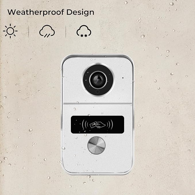 2 Wired Video Doorbell video Intercom System 1-Camera and 2-Monitor, 7 Inch Touch Screen, Night Vision, Support Remote Unlock, Dual-Way Intercom for Villa House Office Apartment Smart Phone Monitor