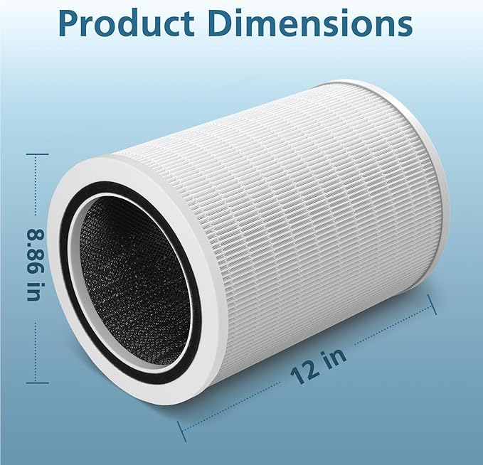 12010 HEPA Replacement Filter Compatible with Clorox 11010 & 11011 Air Purifier, Large Rooms up to 1,500 Sq Ft, 3-in-1 HEPA Filter (12010), 1 PACK
