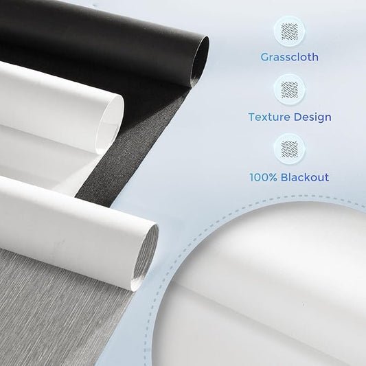 Motorized Blinds with Remote, 100% Blackout Electric Blind for Windows,Smart Automatic Blinds Cordless Roller Shades, White 23" W x 72" H