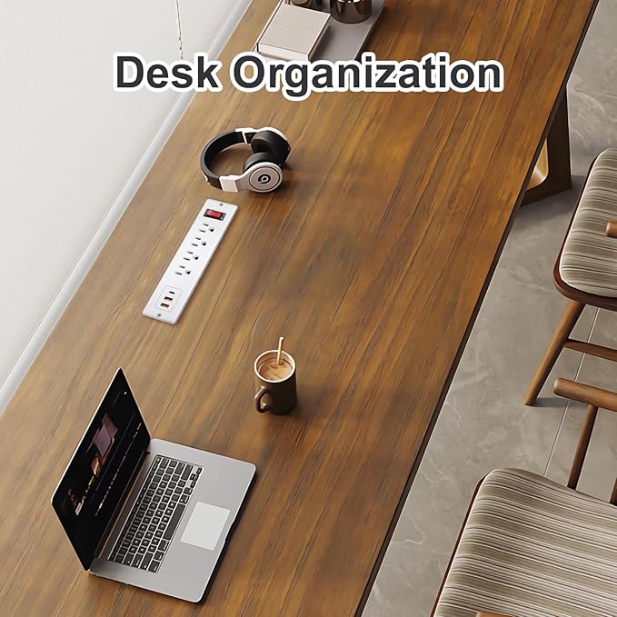 20W PD USB C Recessed Power Strip Desktop Power Socket 4 Outlets 3 USB (PD20W&QC18W) Mountable Flat Plug Charging Station for Countertop Cabinet Desk ETL Listed