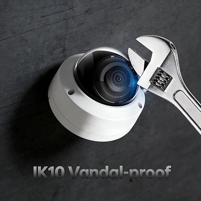 DS-2CD2183G2-I 4K 8MP AcuSense Vandal Fixed Dome POE IP Camera Outdoor, 4 mm Wide Angle, 3-Axis, WDR, IP67, IK10, Work with Ⲏіkconnect, Guarding Vision