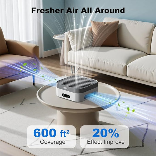 Air Purifiers for Home, H13 True HEPA Filter Captures Smoke Odor Pet Dander, Portable Quiet Car Air Purifier for RV/Desk/Bedroom/Office, Covers up to 600 Ft², Timer - 1 Filter