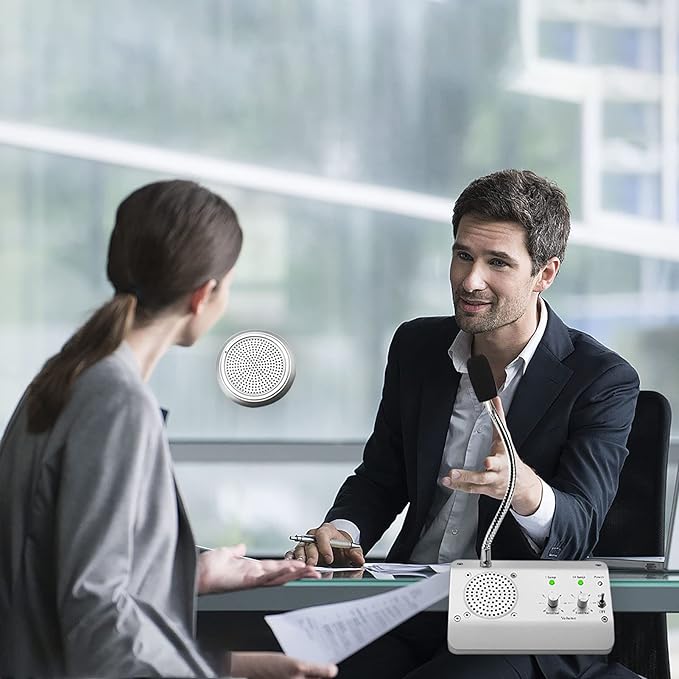 Window Speaker System, Dual Way Window Microphone Intercom Speaker, Intercom System for Business, Home, Office, School, Counter, Bank and Station