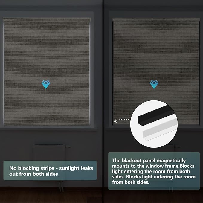 Aprilsmart Motorized Blinds with Remote,Compatible with Apple HomeKit Alexa Google Home- Voice and app Control,Motorized Roller Shades 100% Blackout Custom Size(Safari Biscuit-20)