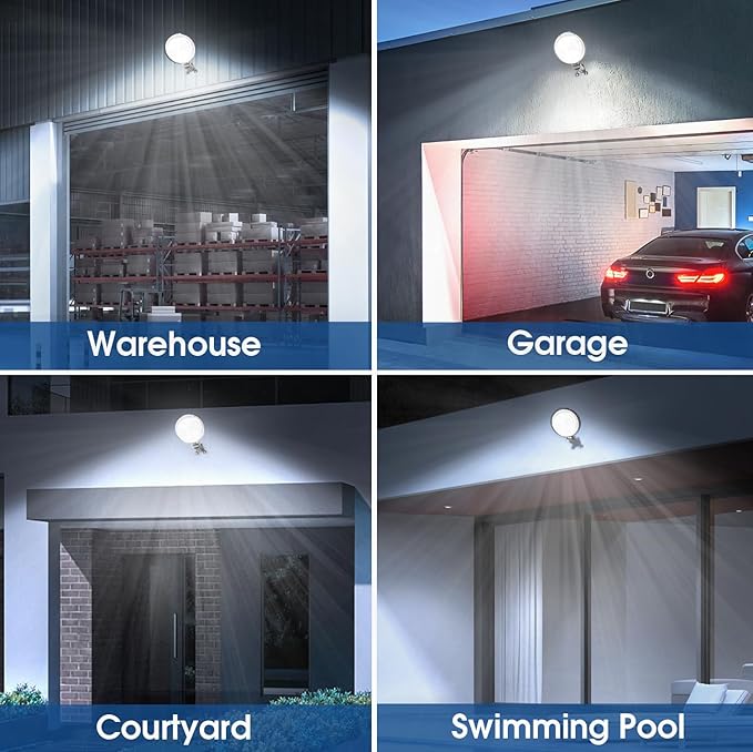 LED Barn Light, 150W 20000LM Dusk to Dawn Outdoor Security Light, 150ยฐ Adjustable Angle with Photocell Sensor, 6500K Daylight, IP66 Waterproof, for Parking Lot, Yard, Garage, Farmhouse