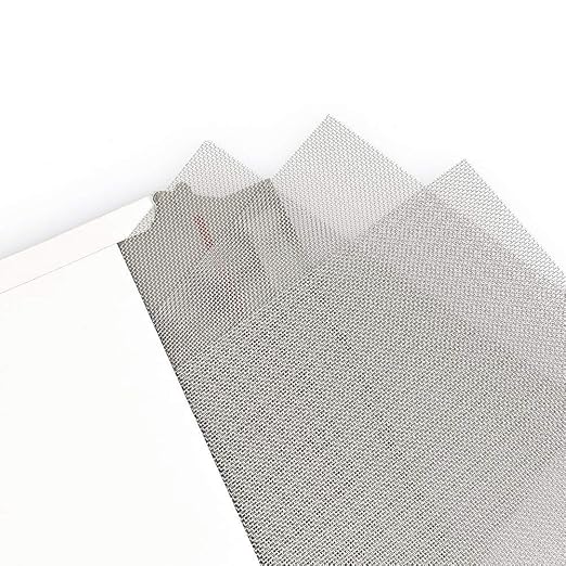 TIMESETL 3 Pcs Stainless Steel Woven Wire 5 Mesh - 12" x 8"(30x21cm) Metal Security Guard Garden Screen Cabinets Mesh