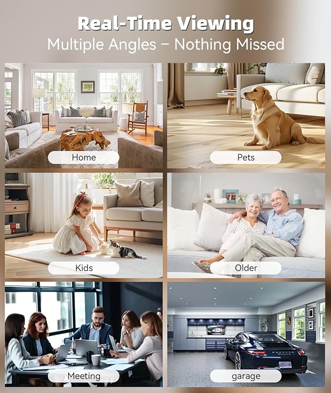 1080p HD Wireless WiFi Camera for Home Security with App Control, Motion Detection, 150° Wide Indoor Camera with Night Vision & Loop Recording,Security Cam for Office Easy to Use