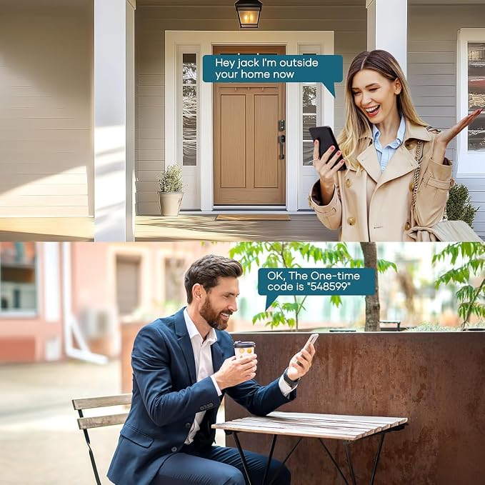 SMONET Front Door Lock Set Keyless Entry, Smart Door Lock with Handle, Fingerprint Keypad Bluetooth Alexa Deadbolt Lockset Suitables for Rental Management and Smart Home Residents