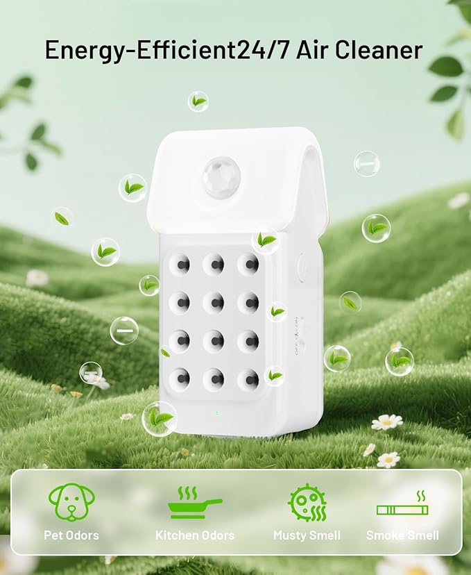 ySky Plug In Air Purifier for Home, Negative Ion Air purifiers with LED Motion Sensor Night Light,Quiet Mini Air Ionizers for home,Bathroom,Bedroom,Portable Air ionizer for Odor,Pet smell