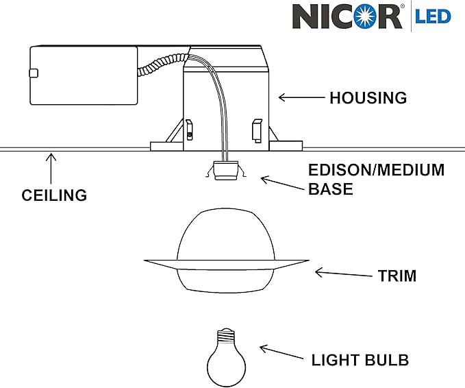NICOR Lighting 6 inch Oil-Rubbed Bronze Recessed Eyeball Trim Designed for 6 inch Housings (17506OB)