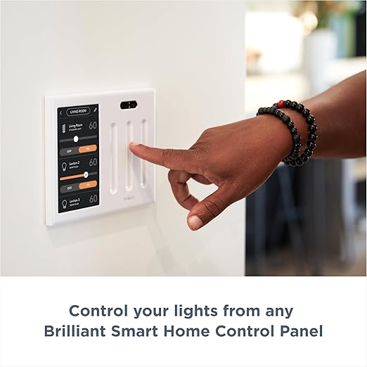 Brilliant Smart Dimmer Switch (White) — Compatible with Alexa, Google Assistant, Apple HomeKit, Hue, LIFX, SmartThings, TP-Link, Wemo and More