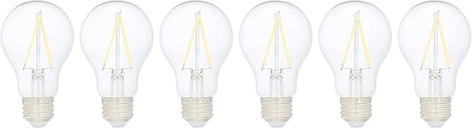 Amazon Basics A19 LED Light Bulbs, 40W Equivalent, Daylight White 5000K, Non-Dimmable, Energy Efficient 3.5W, 10,000 Hour Lifetime, 6-Pack