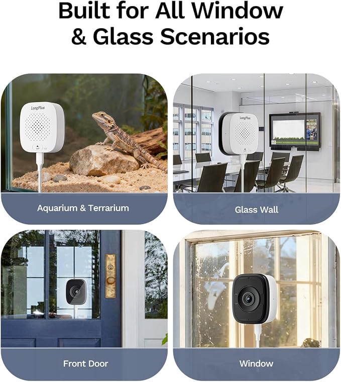 LongPlus 3K 5MP Window Security Camera, Safeview Camera with Night Vision