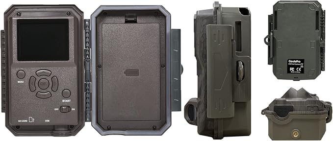 GardePro E5S Trail Camera (Non-Cellular, Non-WiFi), 64MP Photo & 1296P HD Video, 0.1s Trigger, 100ft No-Glow Night Vision, Motion Activated Wildlife Camera