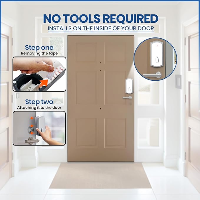 Smart Remote Door Lock for Existing Deadbolt - Installs in 30 Seconds - Enjoy Automatic Keyless Entry with Tool Free Installation - Includes Conversion Kit and Two Wireless Remotes (Bronze)