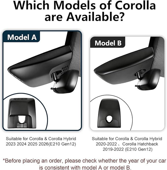 mangoal Front 4K & Rear 1080p Dash Cam Custom fit for Toyota Corolla Gen12 E210 2023 2024 2025 2026 (Model A),LE SE XLE XSE Hybrid Hatchback, Integrated OEM Look,2160P UHD Video,App & WiFi,128GB Card
